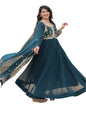 ES Women Faux Georgette Blooming gown with Sequins Multi Embroidered Work